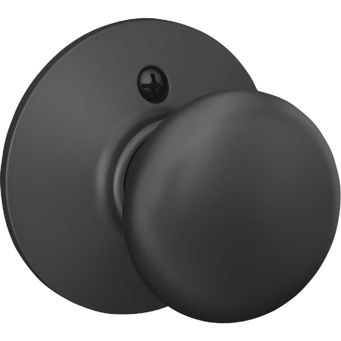 Schlage Plymouth Matte Black Passage Hall & Closet Door Knob Image 3