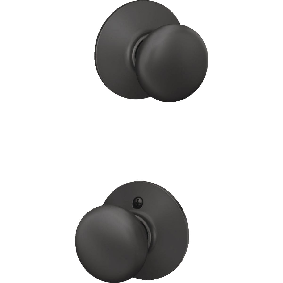 Schlage Plymouth Matte Black Passage Hall & Closet Door Knob Image 4