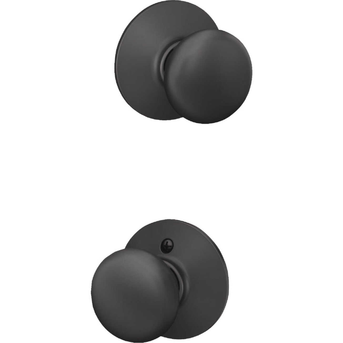 Schlage Plymouth Matte Black Passage Hall & Closet Door Knob Image 4