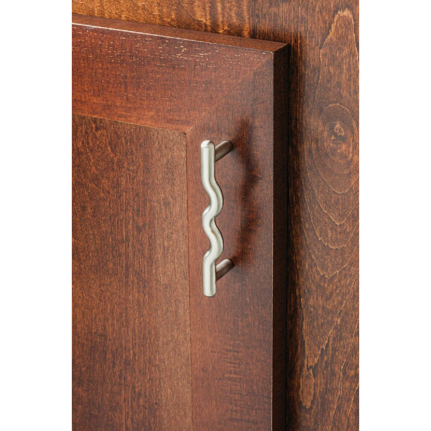 Elements Verona 3-7/8 In. Satin Nickel Wavy Cabinet Pull Image 2