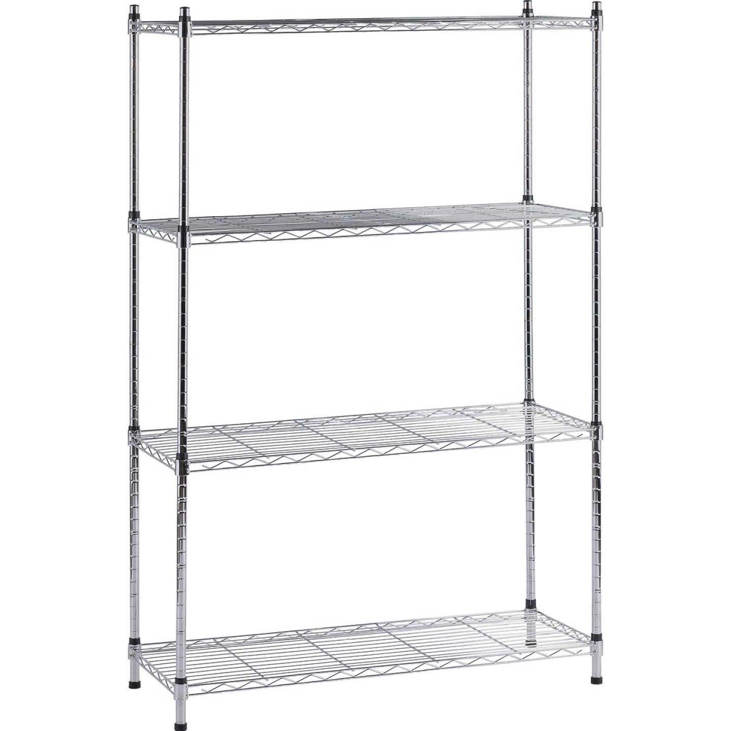 Muscle Rack 36 In. x 14 In. x 54 In. 4-Tier Chrome Wire Shelving Unit Image 1