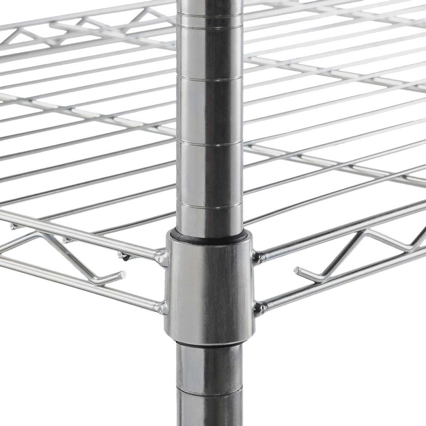 Muscle Rack 36 In. x 14 In. x 54 In. 4-Tier Chrome Wire Shelving Unit Image 8