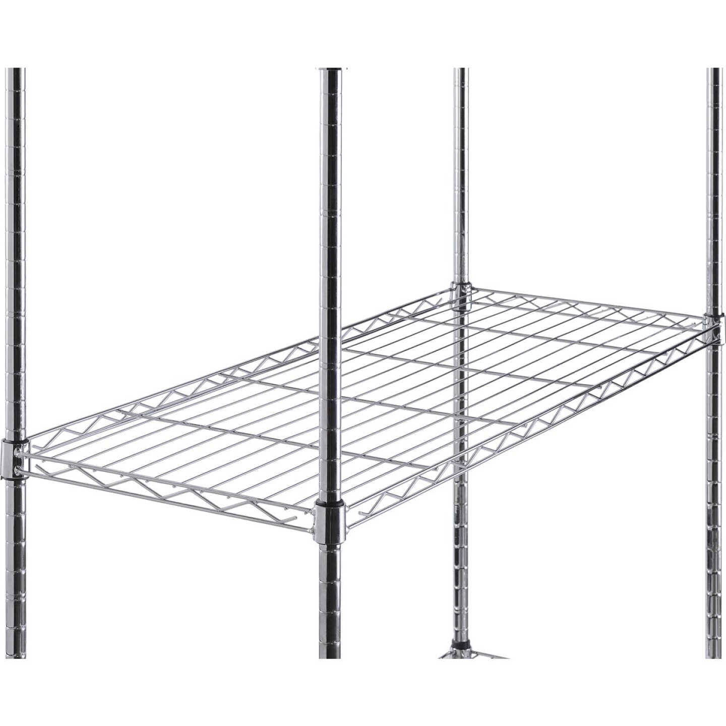 Muscle Rack 36 In. x 14 In. x 54 In. 4-Tier Chrome Wire Shelving Unit Image 4