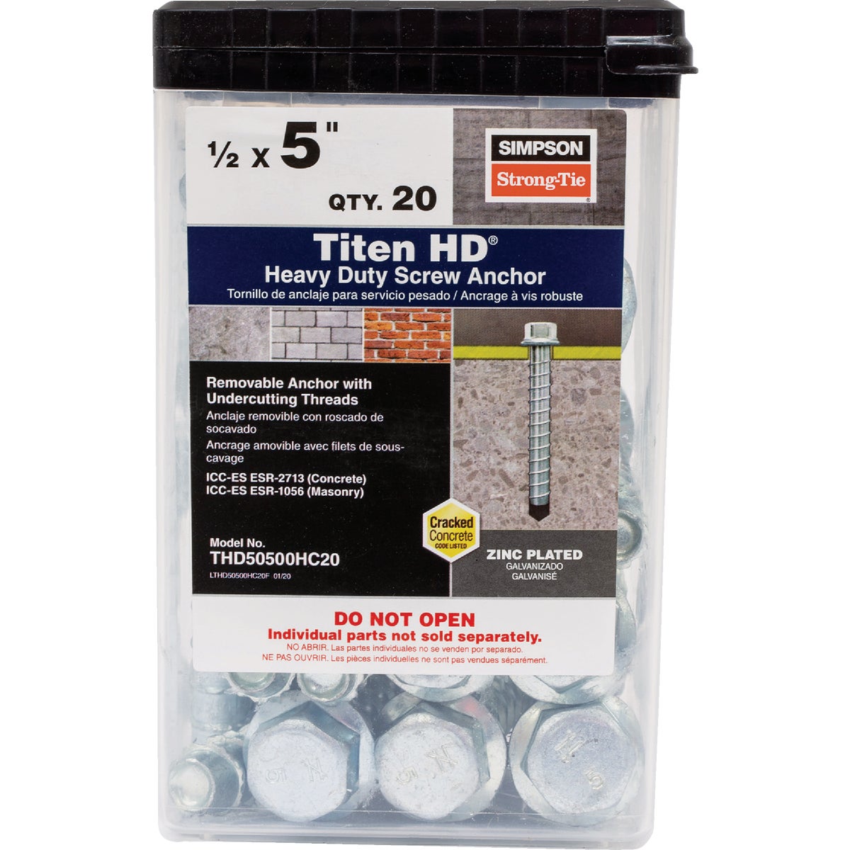 Titen HD 1/2 in. x 5 in. Heavy-Duty Screw Anchor (20-Qty) Image 2