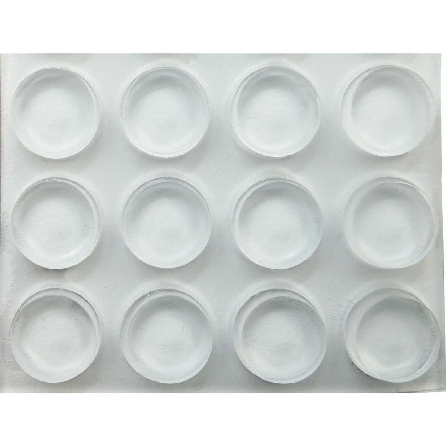 Super Sliders Gorilla Glue 1/2 In. Round Clear Furniture Wall Bumpers (12-Pack) Image 2