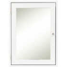 Sunny Wood Whiting Tavern White 19 In. W x 26 In. H x 5 In. D Single Mirror Surface Mount Medicine C Image 1