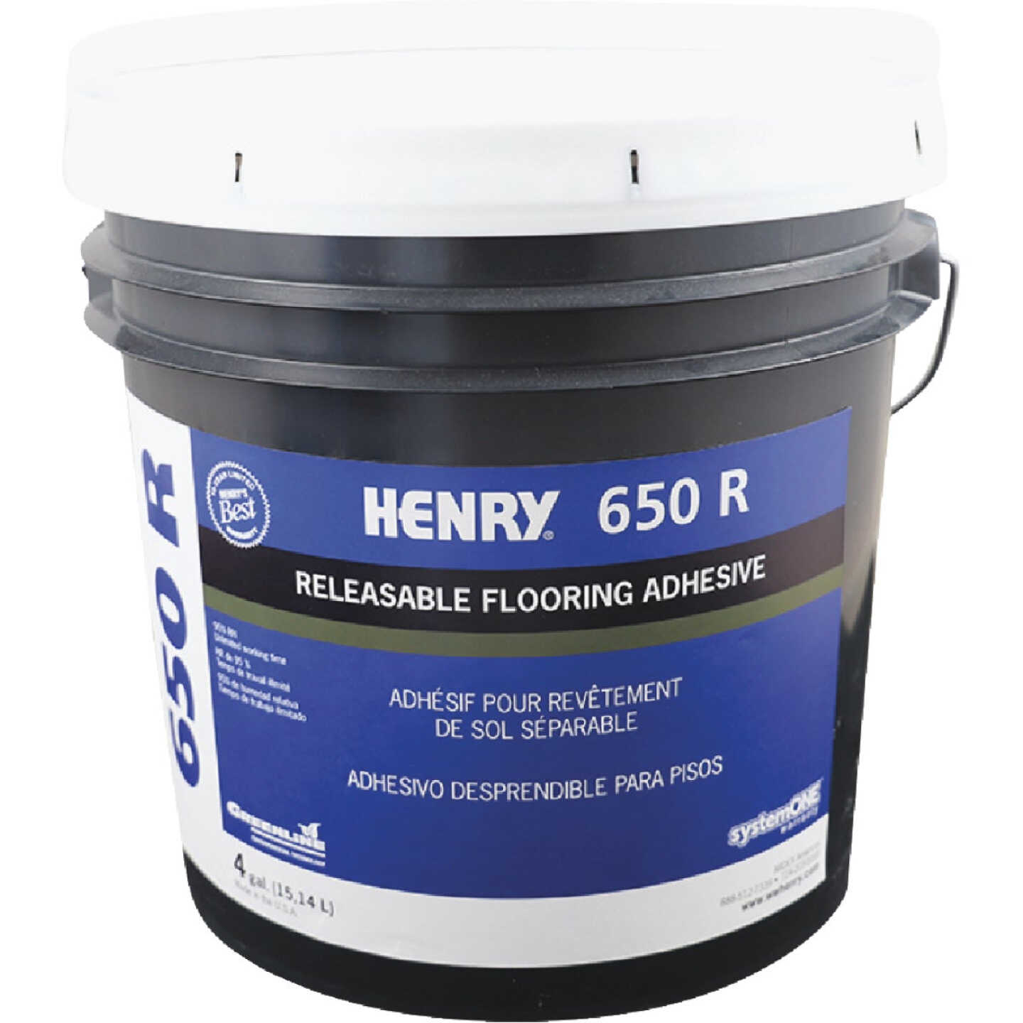 Henry Releasable Bond Pressure Sensitive Fiberglass Sheet Vinyl Floor Adhesive, 4 Gal. Image 1