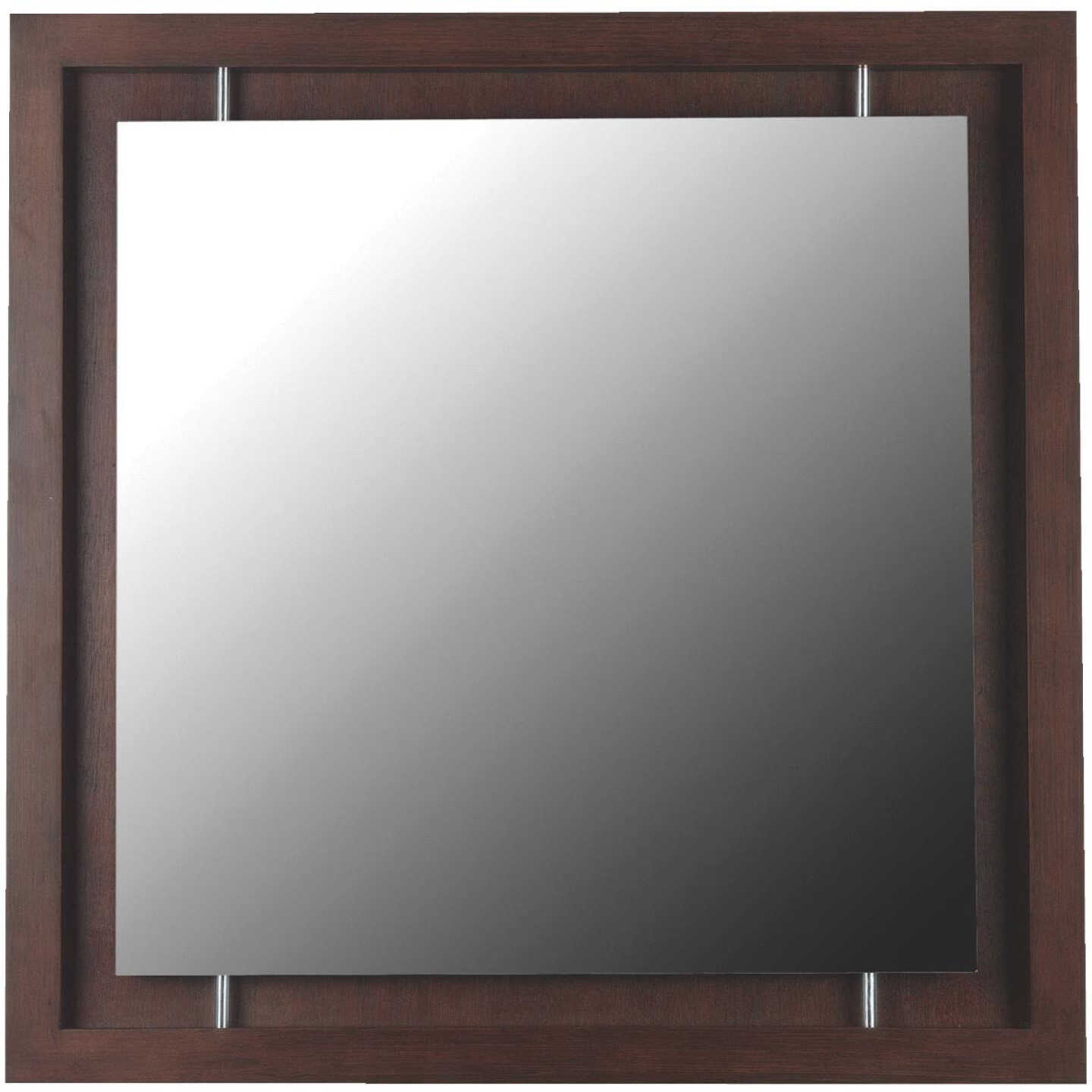 MAHOGANY SQUARE MIRROR Image 1
