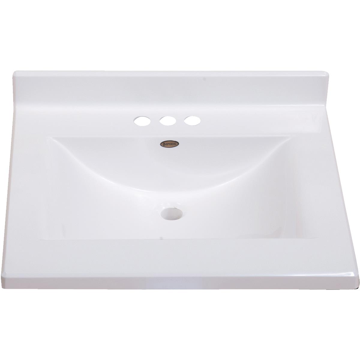 25X22 WHT WVE VANITY TOP