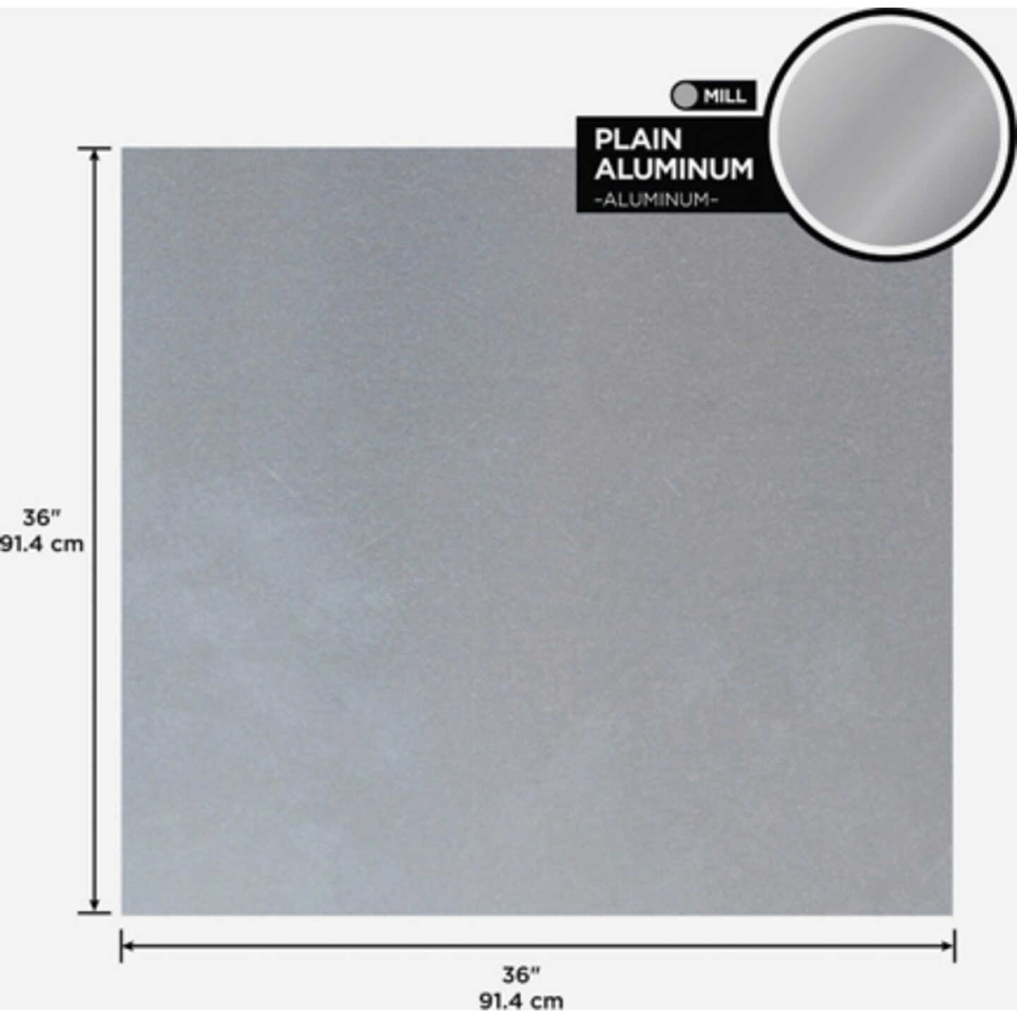 M-D Building Products 36 In. x 36 In. x .019 In. Mill Aluminum Sheet Plain Image 2