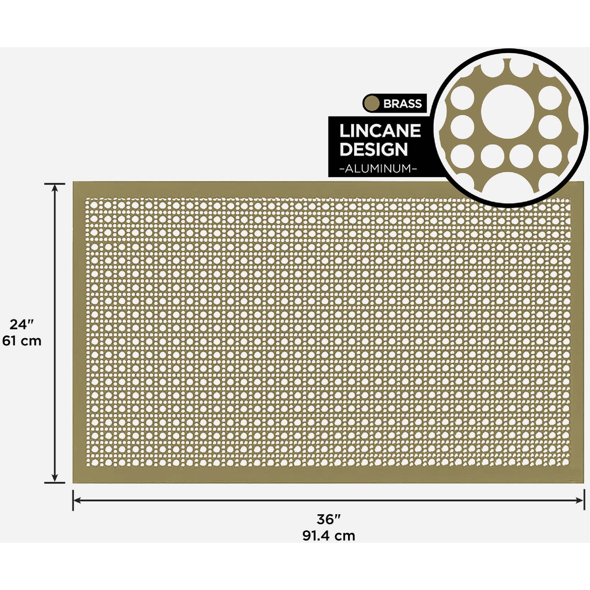 M-D Building Products 24 In. x 36 In. x .020 In. Brass Aluminum Sheet Lincane Image 2
