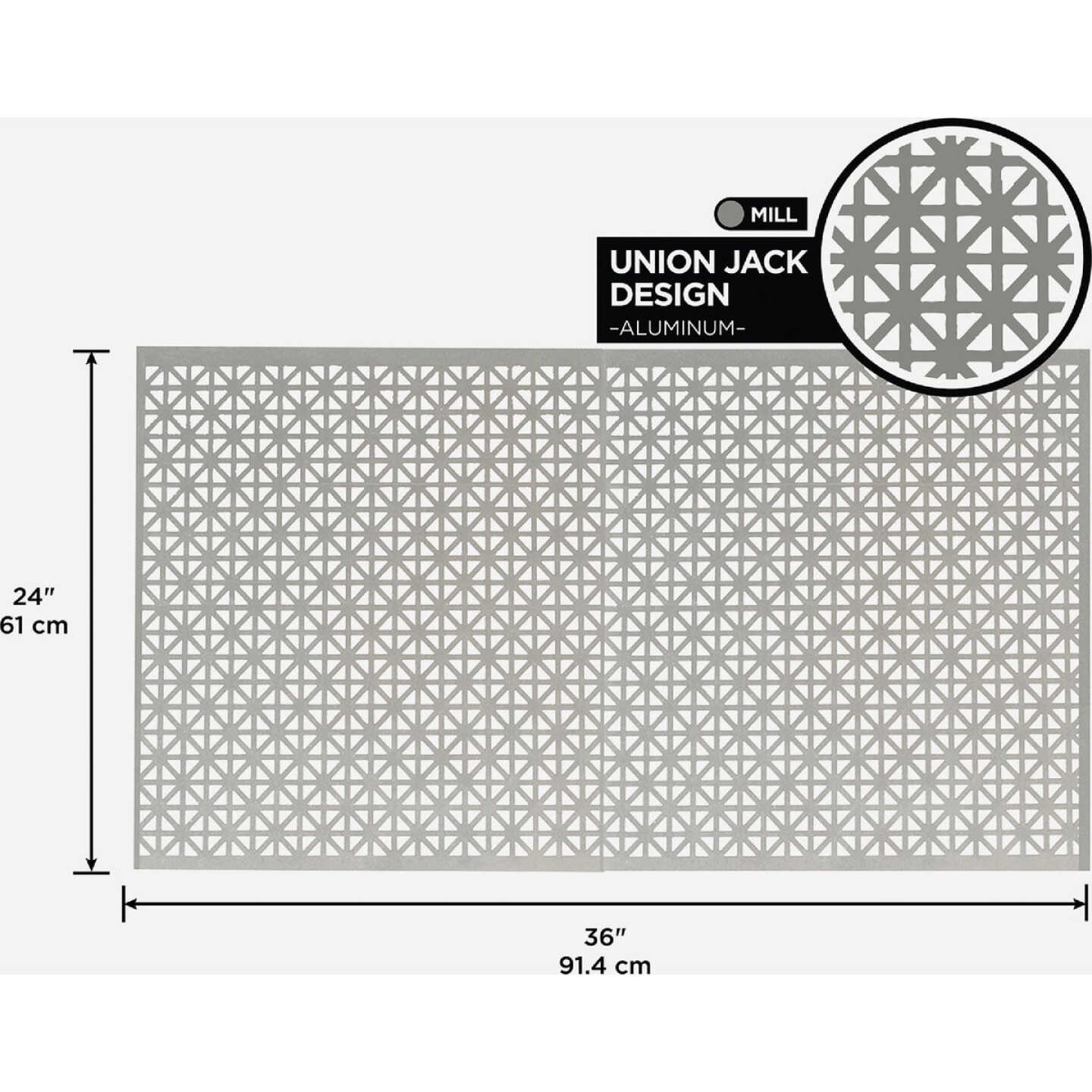 M-D Building Products 24 In. x 36 In. x .020 In. Mill Aluminum Sheet Union Jack Image 2