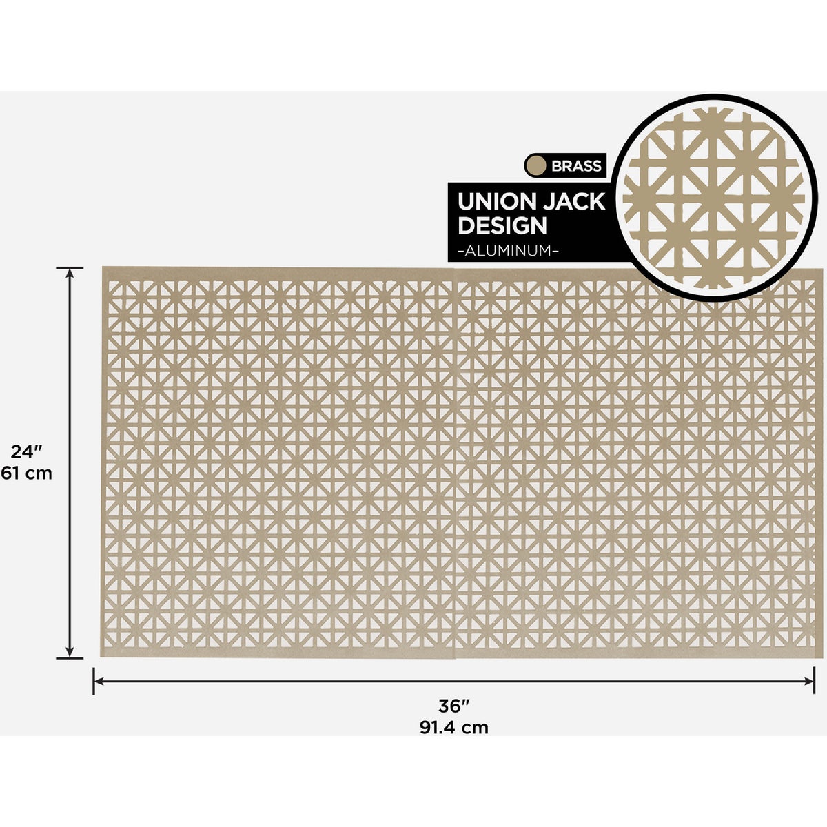 M-D Building Products 24 In. x 36 In. x .020 In. Brass Aluminum Sheet Union Jack Image 2