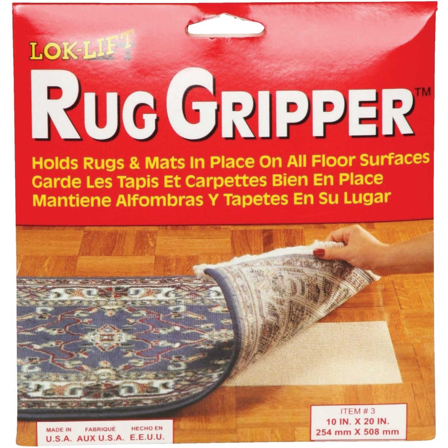 Lok-Lift Rug Gripper 10 In. x 20 In. Nonslip Rug Pad Image 1