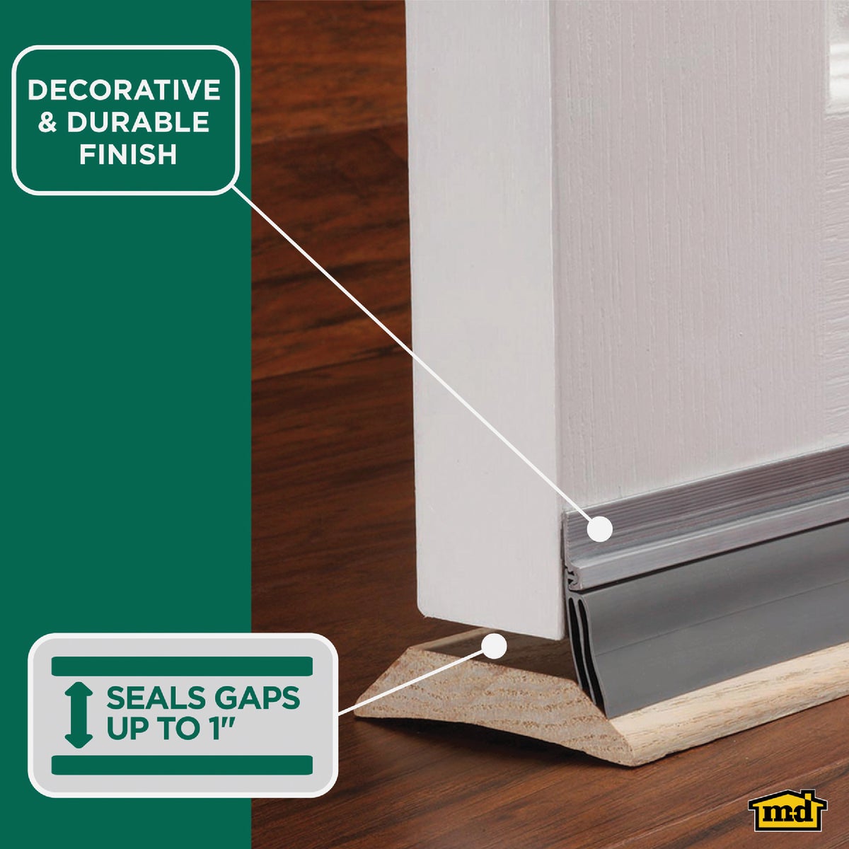 M-D Building Products 36 In. Aluminum and Vinyl CINCH Self-Adhesive Door Sweep, Silver Image 3