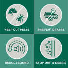 M-D Building Products 42 In. Aluminum and Vinyl CINCH Self-Adhesive Top and Sides Door Seal Kit, Silver Image 4