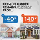 M-D Building Products 84 In. Premium Rubber PLATINUM Top and Sides Door Seal for Doors with Kerf/Channel, White Image 7