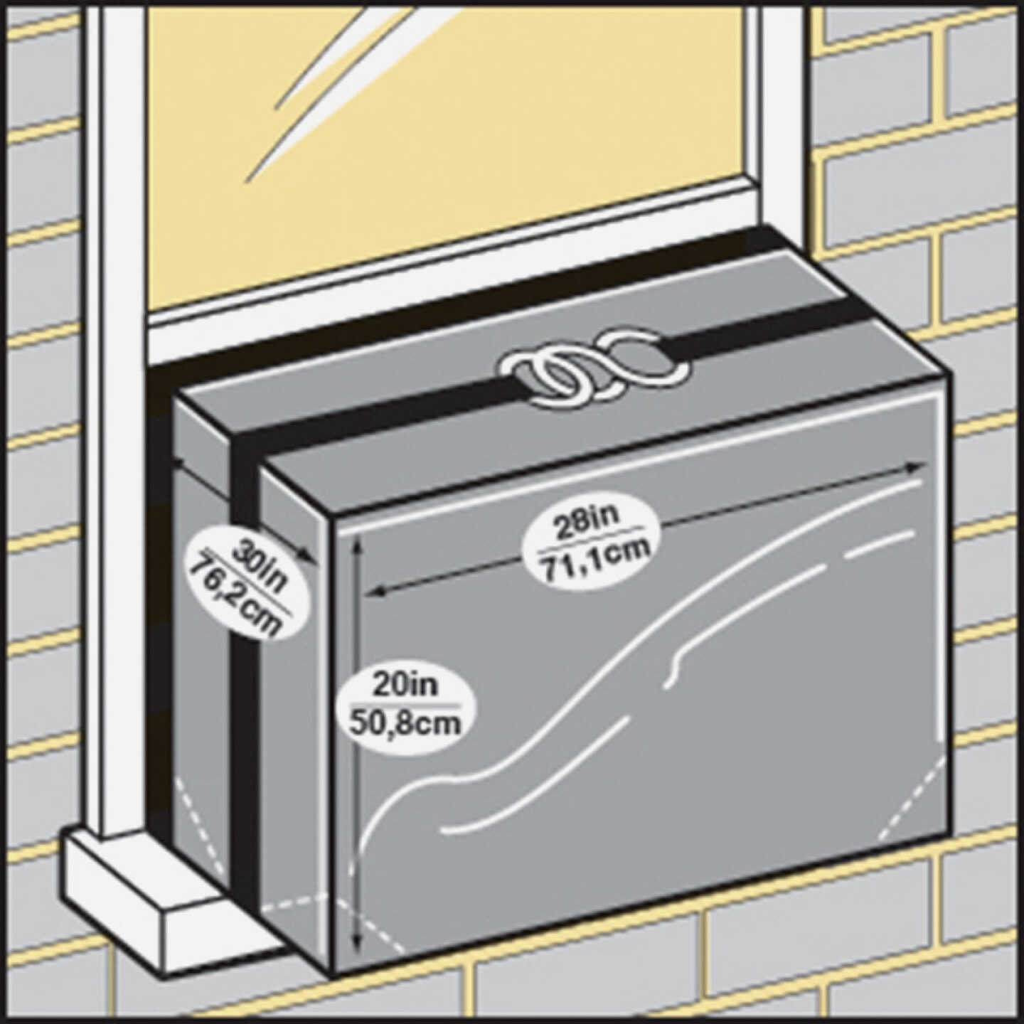 M-D Building Products Large Silver Air Conditioning Cover for Window Units Image 2