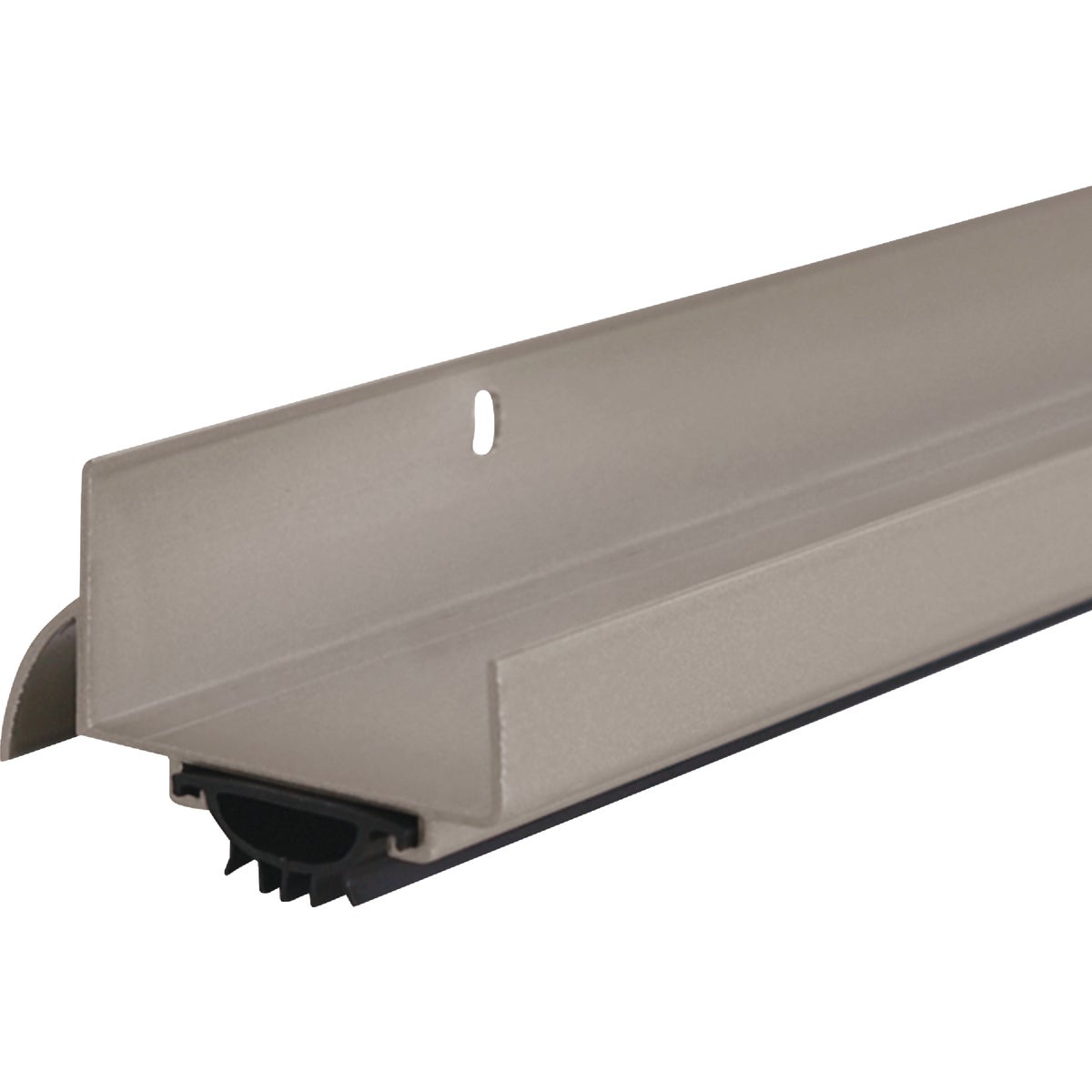 M-D Building Products Ultra 2.25 In. W. x 1.375 In. H. x 36 In. L. Aluminum Satin Nickel Door Bottom Image 2