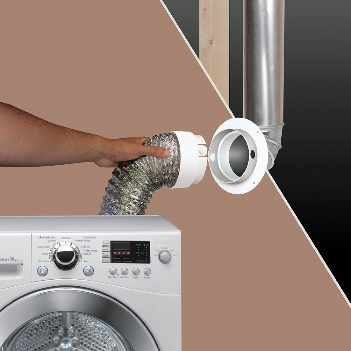 Dundas Jafine EZConnect 4 In. Plastic Dryer Duct Connector Image 2