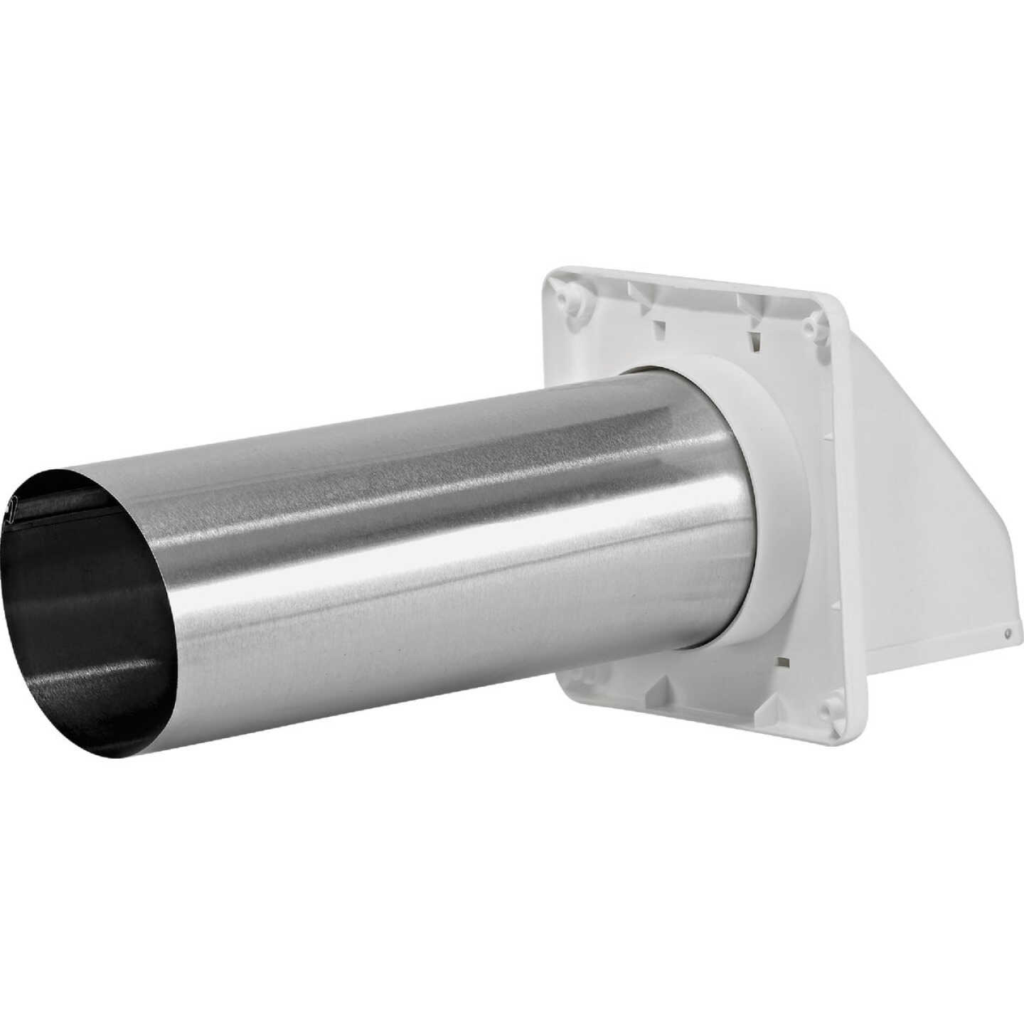 Lambro 4 In. White Plastic Wall Exhaust Hood Vent Image 4
