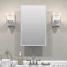 Zenith Frameless Beveled 16 In. W x 26 In. H x 4-1/2 In. D Single Mirror Surface/Recess Mount Medicine Cabinet Image 2