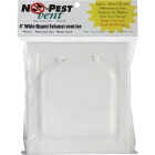 No-Pest 4 In. White Plastic Wide Mount Dryer Vent Hood Image 2