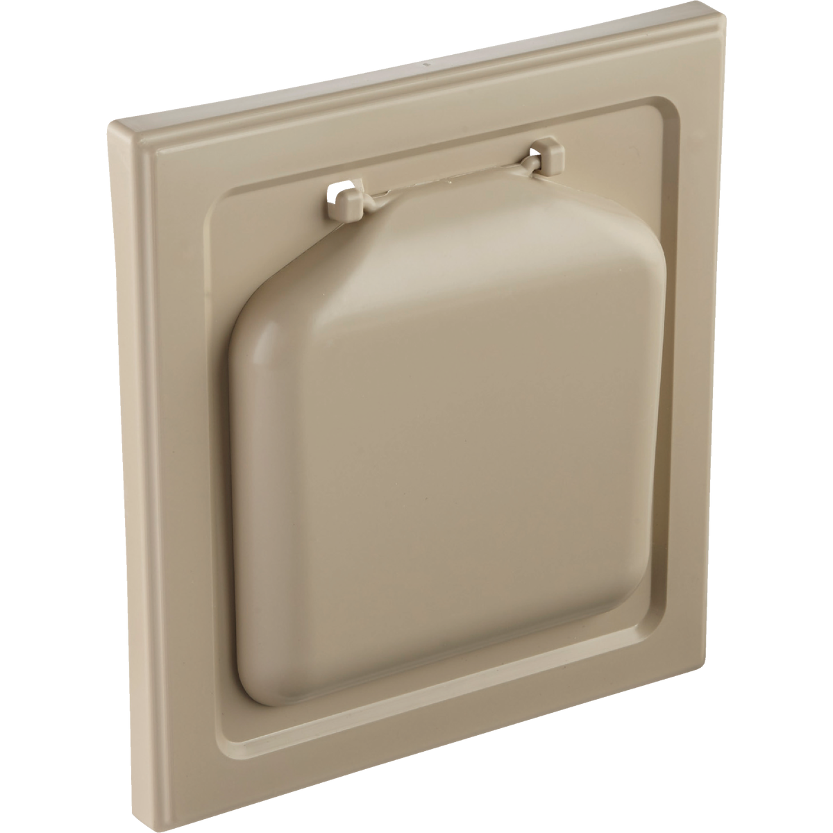 No-Pest 4 In. Tan Plastic Wide Mount Dryer Vent Hood Image 1