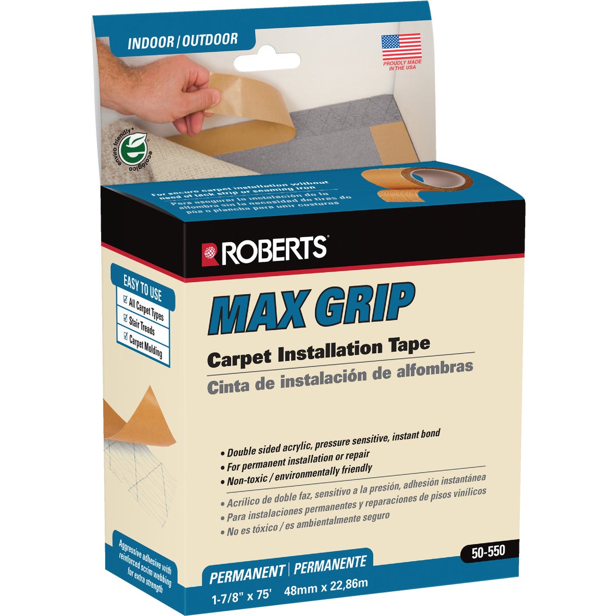 Max Grip 1.88 In. x 75 Ft. Indoor Carpet Tape