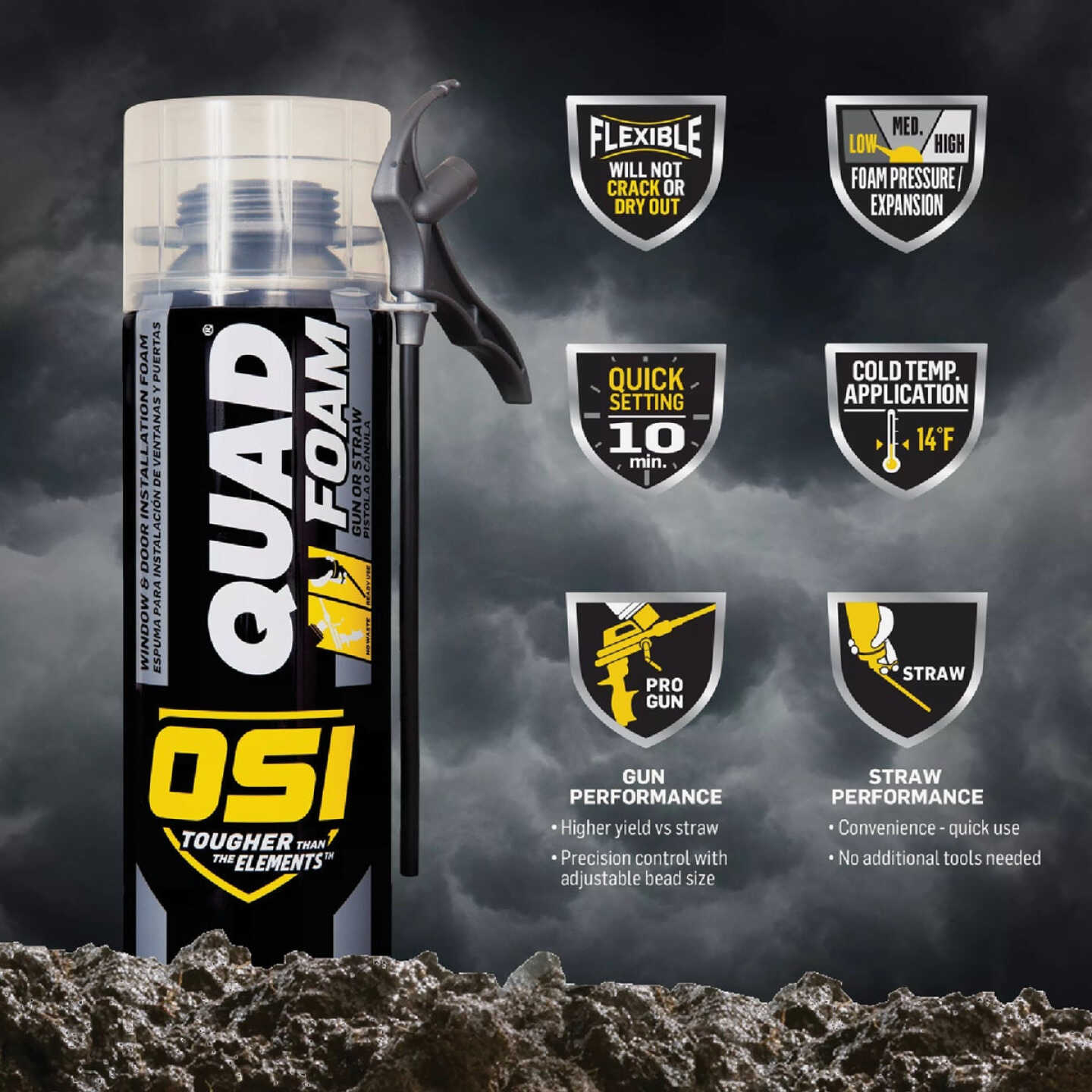 OSI Quad Foam 16 Oz. Dual Window & Door Foam Sealant Image 3