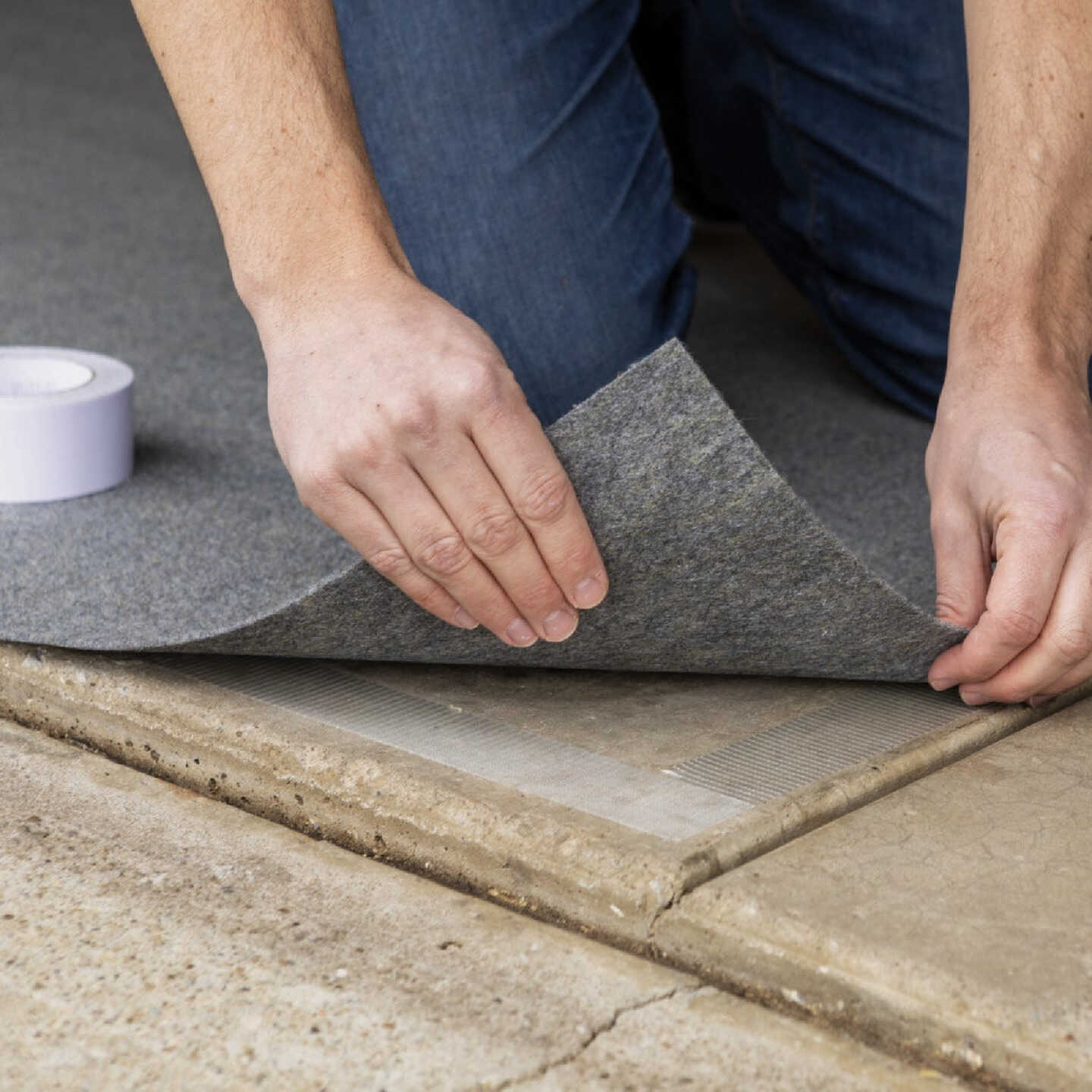 Duck 1.88 In. x 75 Ft. Indoor/Outdoor, Fiberglass Carpet Tape Image 3