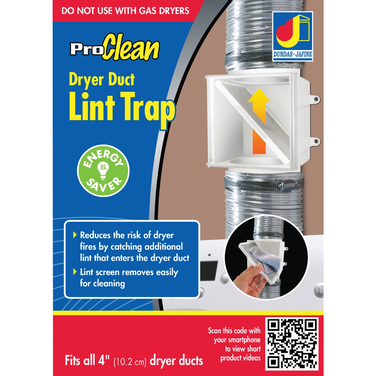 ProClean Plastic Dryer Duct Lint Trap