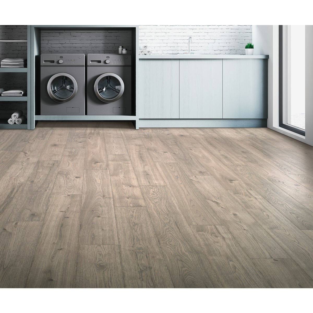 Mohawk RevWood Plus Elderwood Asher Gray 7-1/2 In. W x 54-11/32 In. L Laminate Flooring (16.98 Sq. Ft./Case) Image 2
