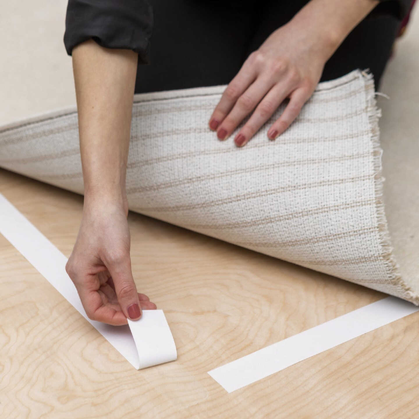 Duck Heavy Traffic 1.88 In. x 75 Ft. Indoor Double-Sided Adhesive Cloth Carpet Tape Image 3