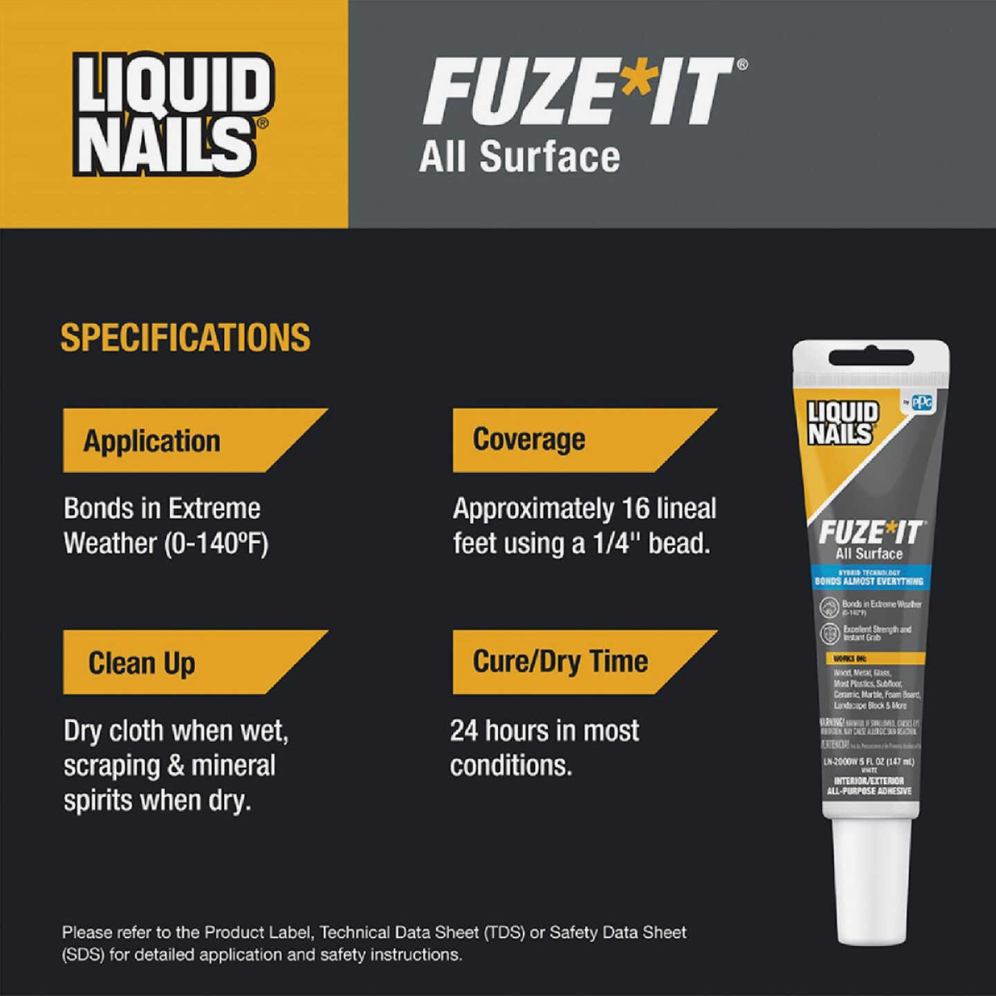 Liquid Nails Fuze-It 5 Oz. All Surface Construction Adhesive Image 5