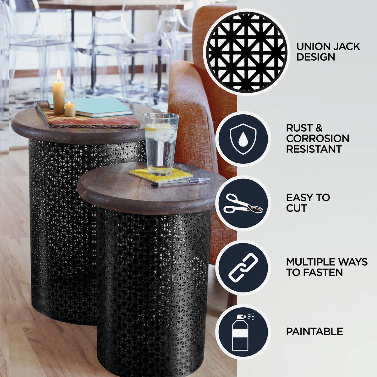 M-D Building Products 36 In. x 36 In. x .020 In. Brass Aluminum Sheet Union Jack Image 5