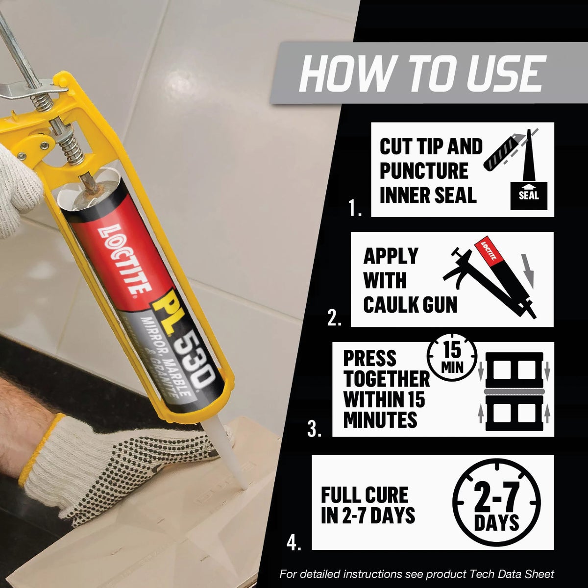 LOCTITE PL 530 10 Oz. Mirror, Marble & Granite Adhesive Image 5
