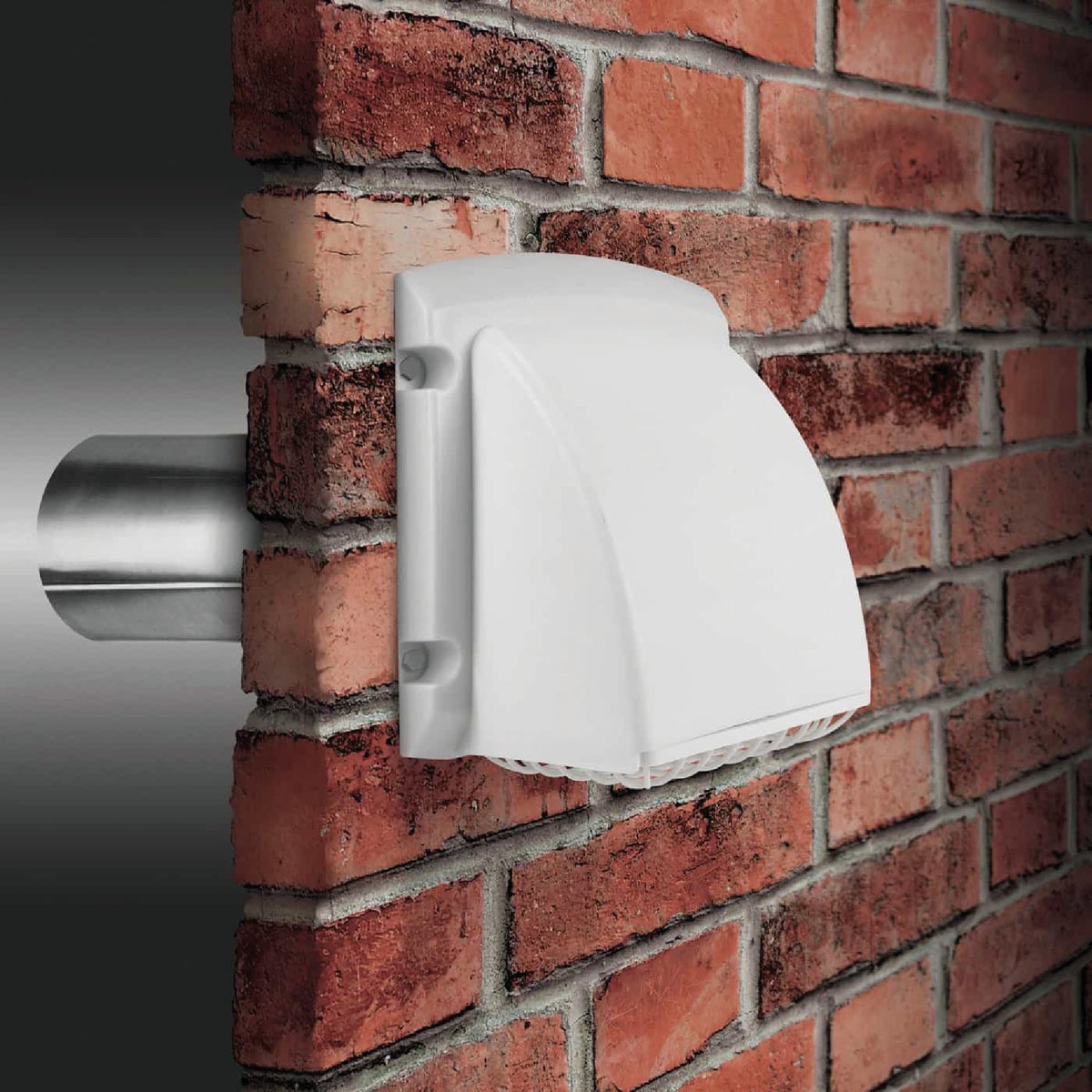 Dundas Jafine ProMax 4 In. White Plastic Dryer Vent Hood Image 3