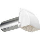Dundas Jafine ProMax 4 In. White Plastic Dryer Vent Hood Image 1