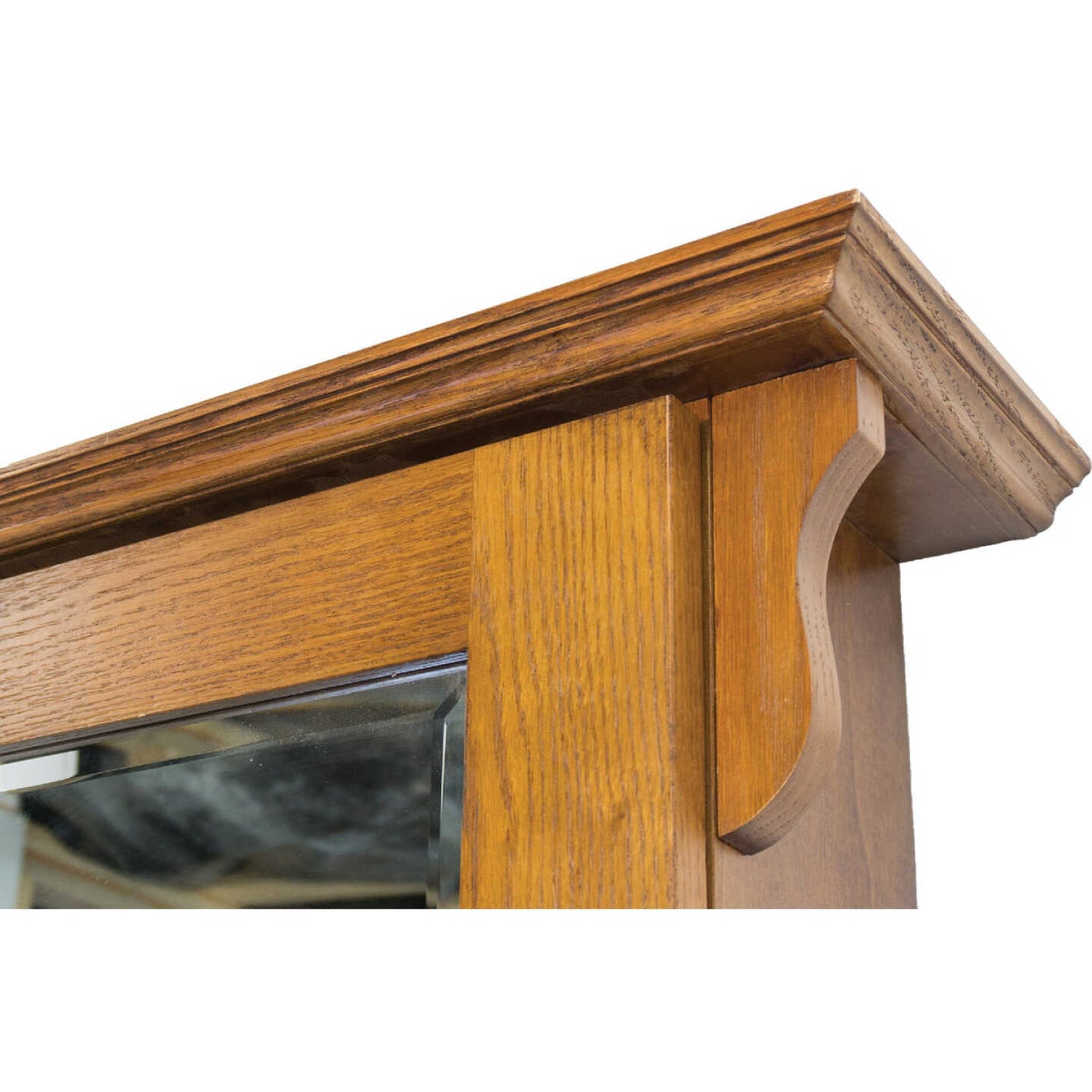 CraftMark Craftsmen Estate American Oak 30 In. W x 32 In. H x 6 In. D Single Mirror Surface Mount Medicine Cabinet Image 4