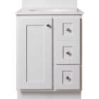 Bertch Storage Solutions 24 In. W x 34-1/2 In. H x 21 In. Deep White Vanity Base without Top, 2 Door/1 Drawer Image 1