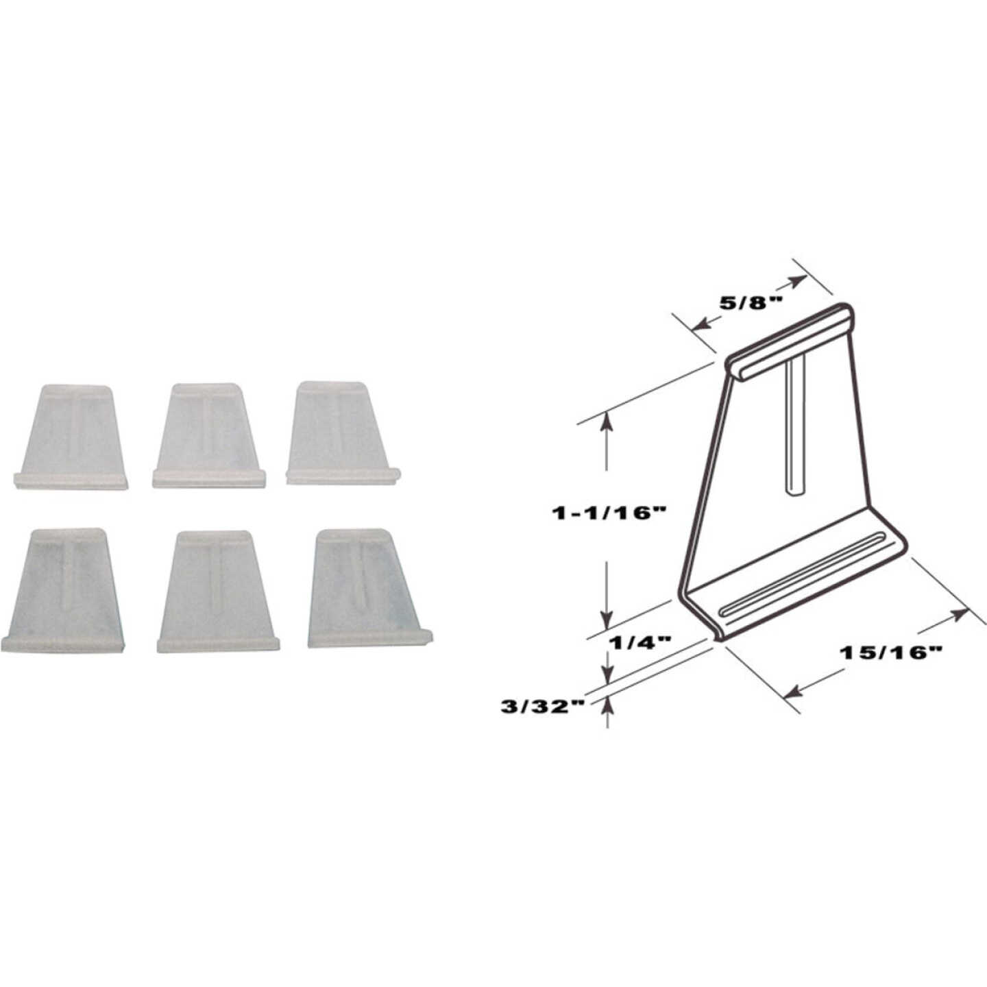 Prime-Line White Spline Channel Pull Tab (25-Pack) Image 1