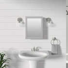 Zenna Home Gray 15 In. W x 19.4 In. H x 4.4 In. D Single Mirror Surface Mount Framed Medicine Cabinet Image 3