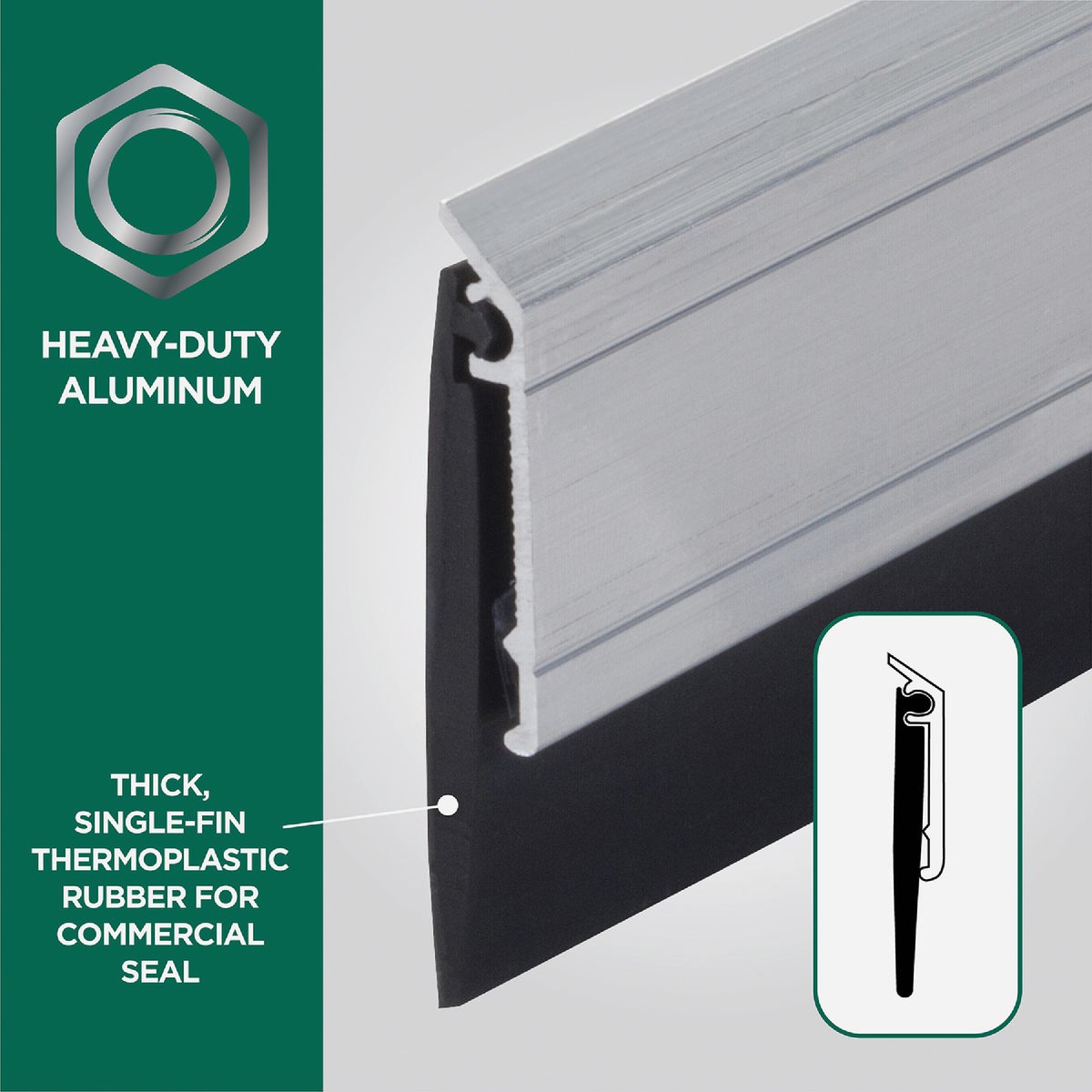 M-D Building Products Ultra 0.25 In. 36 In. Silver Door Sweep Image 4