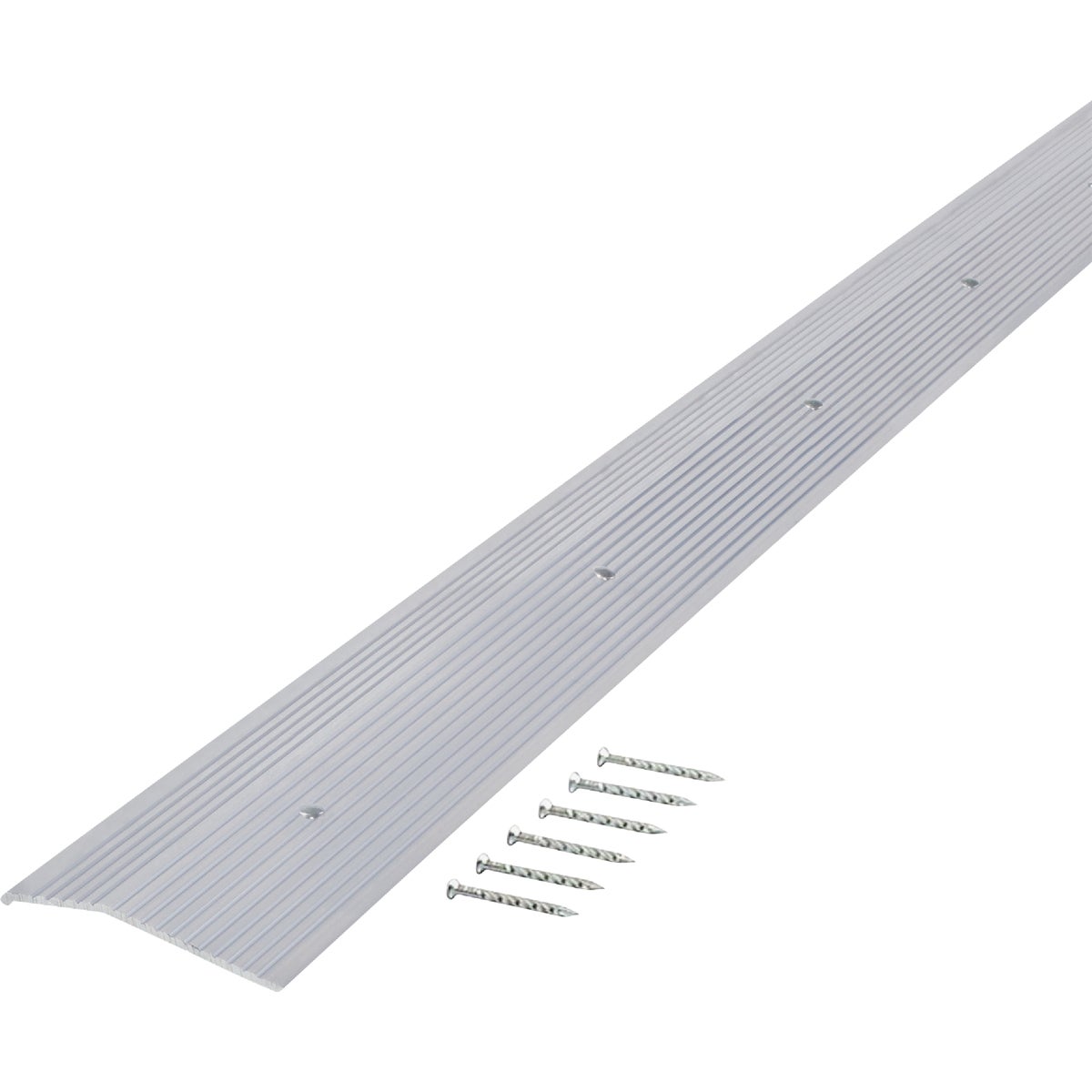 M-D Building Products 2 In. X 72 In. Silver Aluminum Carpet Trim with Screw Nails Image 6
