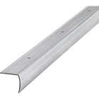 M-D Building Products 1-1/8 In. X 1-1/8 In. X 72 In. Silver Aluminum Stair Edging with Screw Nails Image 1
