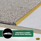 M-D Building Products Satin Brass 1-3/8 In. x 3 Ft. Aluminum Carpet Gripper Image 3