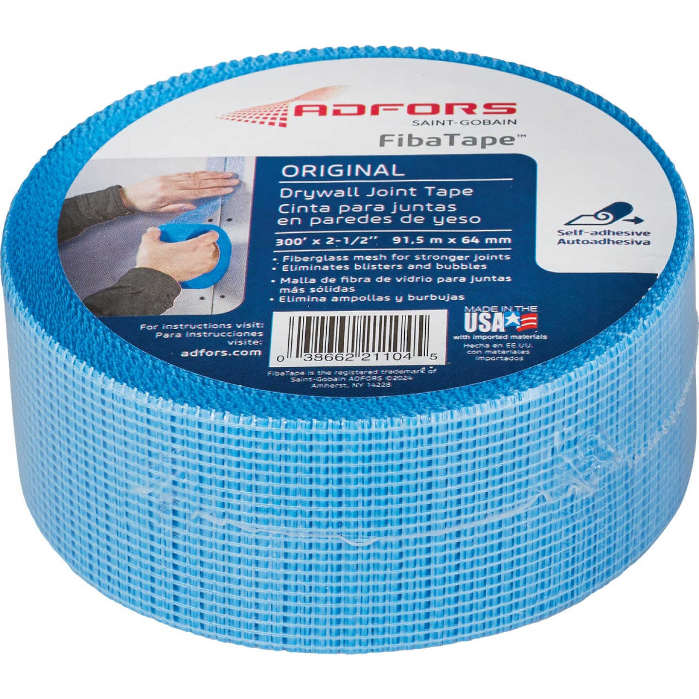 FibaTape Veneer Plaster 2-1/2 In. x 300 Ft. Blue Joint Drywall Tape Image 1