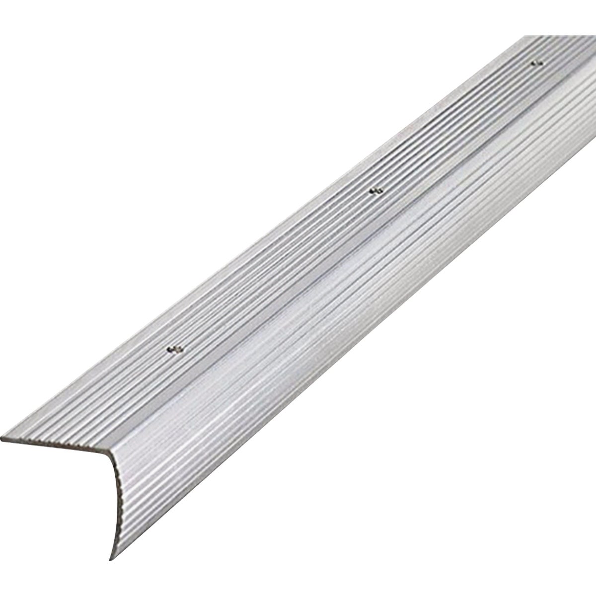 M-D Building Products 1-1/8 In. X 1-1/8 In. X 36 In. Silver Aluminum Stair Edging with Screw Nails Image 6