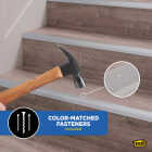 M-D Building Products 1-1/8 In. X 1-1/8 In. X 36 In. Silver Aluminum Stair Edging with Screw Nails Image 7